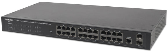 Switch 24 Porte PoE Web-Managed Gigabit Ethernet con 2 Porte SFP Image 1