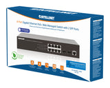 Switch Gigabit Ethernet 8 Porte PoE+ Web-Managed con 2 porte SFP Packaging Image 2