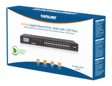 24-Port Gigabit Ethernet PoE + Switch con 2 porte SFP e Display LCD Packaging Image 2