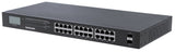 24-Port Gigabit Ethernet PoE + Switch con 2 porte SFP e Display LCD Image 1
