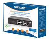 Switch Ethernet Gigabit 8 Porte PoE+ con 2 porte RJ45 Gigabit Uplink  Packaging Image 2