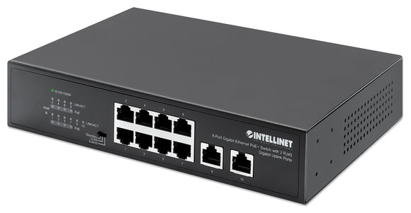 Switch Ethernet Gigabit 8 Porte PoE+ con 2 porte RJ45 Gigabit Uplink  Image 1