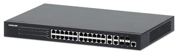 Switch 24 Porte Gigabit Ethernet PoE+ Web-Managed con 4 porte Gigabit Combo Base-T/SFP  Image 1
