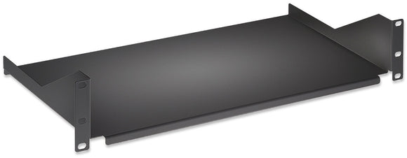 Fixed, Black, 1U, For Wallmount and Standing Cabinets with minimum 520mm depth Image 1