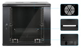 19 in. Wallmount 9U 600*450 Steel Black Image 6