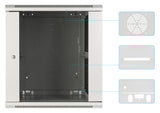 19 in. Wallmount 12U 600*600 Steel Gray Image 6