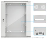 19 in. Wallmount 15U 600*600 Steel Gray Image 8