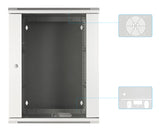19 in. Wallmount 15U 600*550 Double-Section Steel Gray Image 6