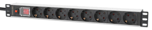 Multipresa Elettrica da Rack 19" 1U a 8 posti con presa tedesca Image 1