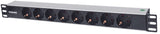 Multipresa Elettrica da Rack 19" 1U a 8 posti con presa tedesca Image 1