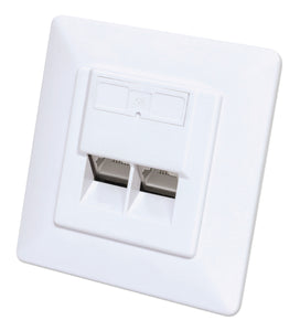 Presa da parete RJ45 Cat6 10Gschermata 2 porte Image 1