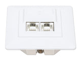 Presa da parete RJ45 Cat6 10Gschermata 2 porte Image 4