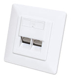 Presa da parete RJ45 Cat6a 10Gschermata 2 porte Image 1
