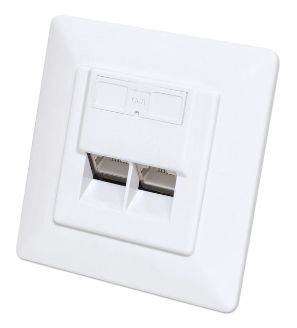 Presa da parete RJ45 Cat6a 10Gschermata 2 porte Image 1