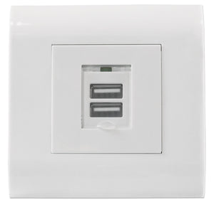 Presa a muro 2 porte USB-A con sportellino Image 1