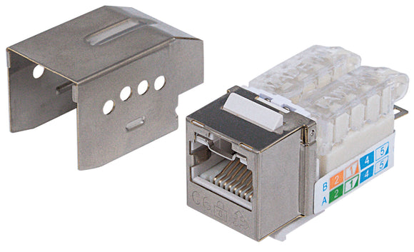 Connettore Keystone Cat6A con bloccaggio Image 1