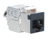 Keystone Jack Cat6A 10G Schermato Toolless Slim, nero  Image 2