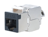 Keystone Jack Cat6A 10G Schermato Toolless Slim, nero  Image 1