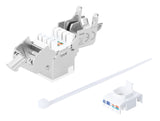 Keystone Jack Cat6A 10G Schermato Toolless Slim, Bianco Image 6