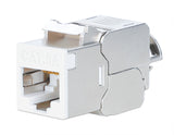Keystone Jack Cat6A 10G Schermato Toolless Slim, Bianco Image 1