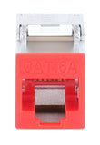 Keystone Jack Cat6A 10G Schermato Toolless Slim, Rosso Image 3