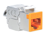 Keystone Jack Cat6A 10G Schermato Toolless Slim, Arancio  Image 2