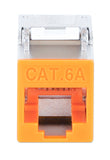 Keystone Jack Cat6A 10G Schermato Toolless Slim, Arancio  Image 3