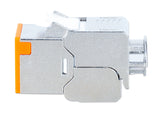 Keystone Jack Cat6A 10G Schermato Toolless Slim, Arancio  Image 5