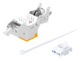 Keystone Jack Cat6A 10G Schermato Toolless Slim, Arancio  Image 6