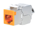 Keystone Jack Cat6A 10G Schermato Toolless Slim, Arancio  Image 1