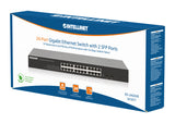 Gigabit Ethernet Switch 24 porte con 2 porte SFP Packaging Image 2